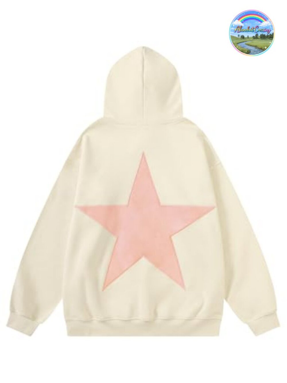Y2K Oversized Star Graphic Hoodie with Kangaroo Pockets, Embroidered, Cotton